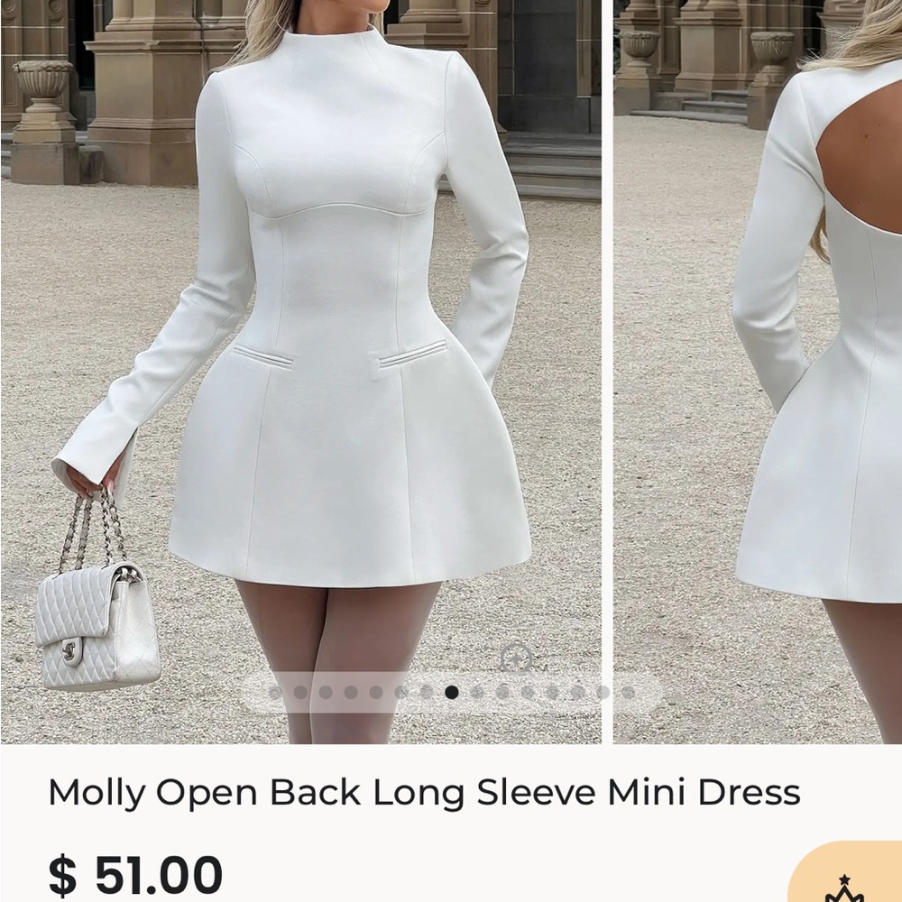 Elegant White Mini Dress